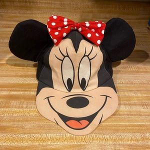 Vintage Minnie Mouse Ears Baseball Cap Hat Black Mickey Unlimited